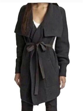 CAbi Womens Take Charge 956 Wrap Jacket Charcoal Black XS